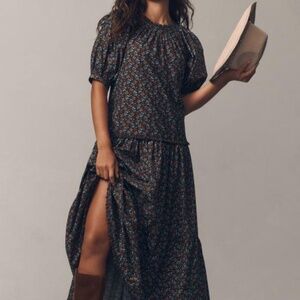 RHODE Aderyn Floral Puff Sleeve Dress